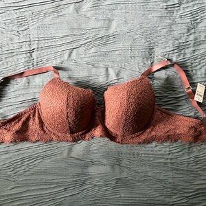NWT Aerie Real Power Plunge Push Up Eyelash Lace Bra (38 DD)